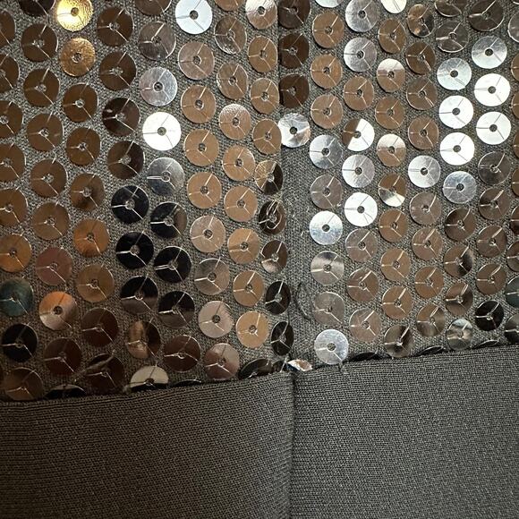 Vintage 90s Nicole Miller Sequin Black Dress Cocktail Union Made in the USA 10 - Picture 5 of 11